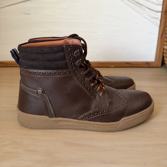 Men\'s PENGUIN Original Huntsman Chukka Brown Leather Lace Up Boots Shoes Size 8 main image 4